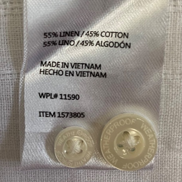 Weatherproof Vintage Linen/Cotton Woven Shirt, White, X-Large, NWT - Picture 15 of 16